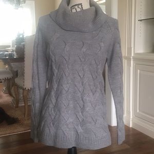 Calvin Klein ribbed Gray cowl neck gray sweater S